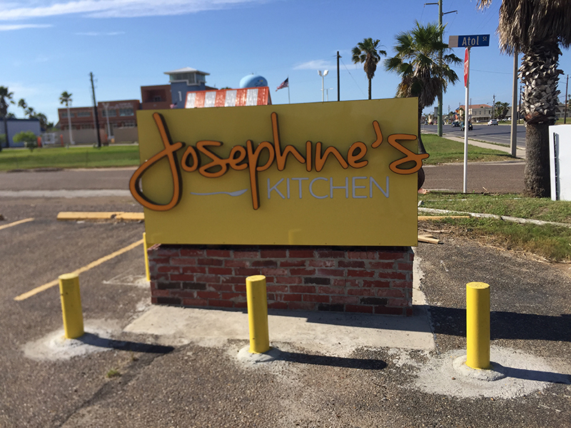 Crafted and mounted a custom sign for Josephine's Kitchen, fusing elegant design with durable materials for enduring appeal.